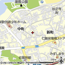 秋田県にかほ市平沢中町31周辺の地図