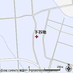 秋田県横手市雄物川町砂子田下谷地周辺の地図