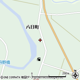 秋田県由利本荘市東由利舘合八日町52周辺の地図