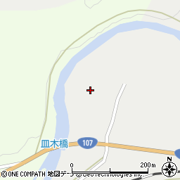 秋田県横手市山内土渕皿木下段周辺の地図