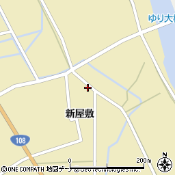 秋田県由利本荘市川西新屋敷80周辺の地図