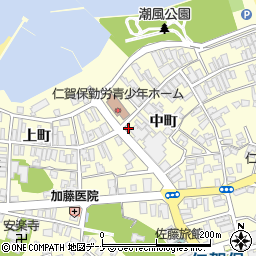 秋田県にかほ市平沢中町59周辺の地図