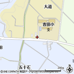 秋田県横手市平鹿町下吉田大道周辺の地図