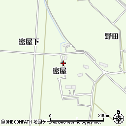 秋田県横手市平鹿町上吉田密屋周辺の地図