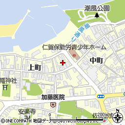 秋田県にかほ市平沢中町75周辺の地図