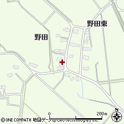 秋田県横手市平鹿町上吉田野田周辺の地図