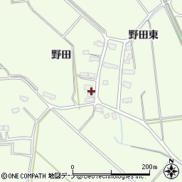秋田県横手市平鹿町上吉田（野田）周辺の地図