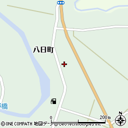 秋田県由利本荘市東由利舘合八日町34周辺の地図