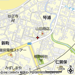 秋田県にかほ市平沢（家ノ後）周辺の地図
