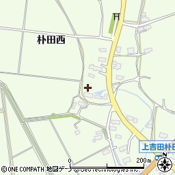 秋田県横手市平鹿町上吉田朴田周辺の地図
