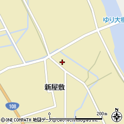 秋田県由利本荘市川西新屋敷121周辺の地図