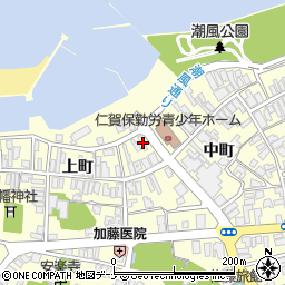 秋田県にかほ市平沢中町77周辺の地図