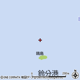 鴎島周辺の地図
