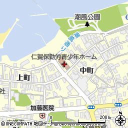 秋田県にかほ市平沢中町79周辺の地図