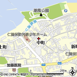 秋田県にかほ市平沢中町51周辺の地図
