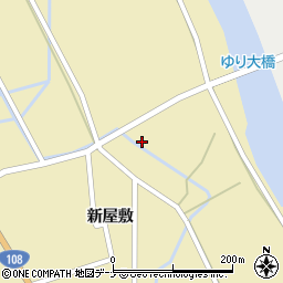 秋田県由利本荘市川西新屋敷105周辺の地図