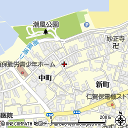 秋田県にかほ市平沢中町95周辺の地図