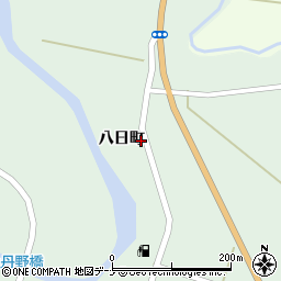 秋田県由利本荘市東由利舘合八日町56周辺の地図