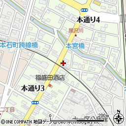 朝日新聞北上支局周辺の地図