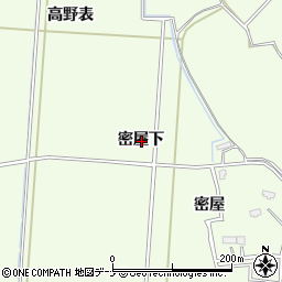秋田県横手市平鹿町上吉田密屋下周辺の地図