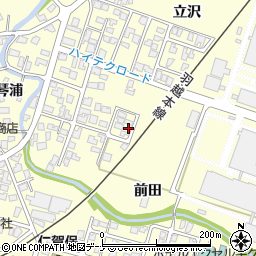 秋田県にかほ市平沢前田周辺の地図