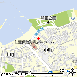 秋田県にかほ市平沢中町85周辺の地図