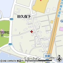 秋田県横手市婦気大堤田久保下周辺の地図