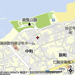 秋田県にかほ市平沢中町96周辺の地図
