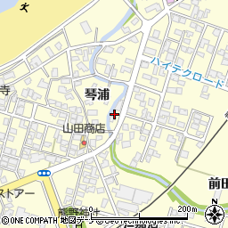 秋田県にかほ市平沢琴浦20周辺の地図
