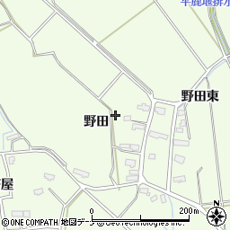 秋田県横手市平鹿町上吉田野田210周辺の地図