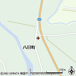 秋田県由利本荘市東由利舘合八日町21周辺の地図