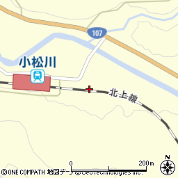 秋田県横手市山内小松川李原周辺の地図