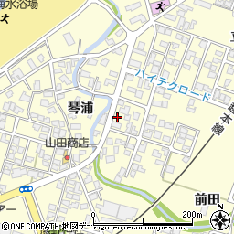秋田県にかほ市平沢琴浦25周辺の地図