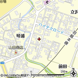 秋田県にかほ市平沢琴浦38周辺の地図