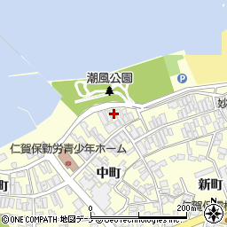 秋田県にかほ市平沢中町92周辺の地図