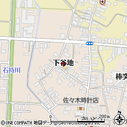 秋田県横手市雄物川町今宿下谷地周辺の地図