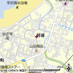 秋田県にかほ市平沢琴浦12周辺の地図