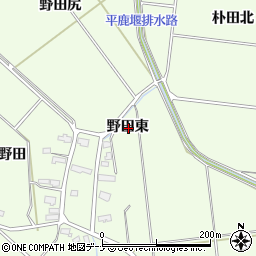 秋田県横手市平鹿町上吉田野田東周辺の地図