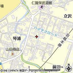 秋田県にかほ市平沢琴浦39周辺の地図