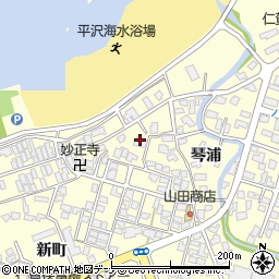 秋田県にかほ市平沢琴浦5周辺の地図