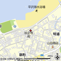 秋田県にかほ市平沢琴浦3周辺の地図