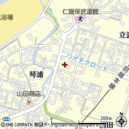 秋田県にかほ市平沢琴浦42周辺の地図