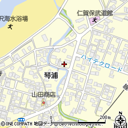 秋田県にかほ市平沢琴浦50周辺の地図