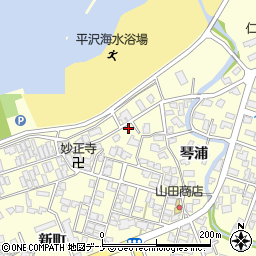 秋田県にかほ市平沢琴浦4-5周辺の地図