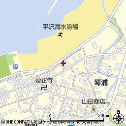 秋田県にかほ市平沢琴浦65周辺の地図
