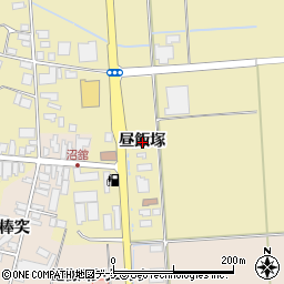 秋田県横手市雄物川町沼館（昼飯塚）周辺の地図