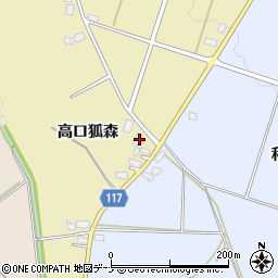 秋田県横手市平鹿町下吉田高口狐森周辺の地図