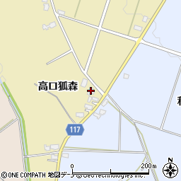 秋田県横手市平鹿町下吉田（高口狐森）周辺の地図