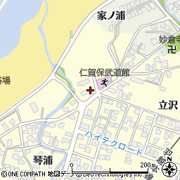 秋田県にかほ市平沢古里周辺の地図