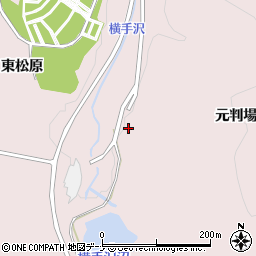 秋田県横手市前郷元判場周辺の地図